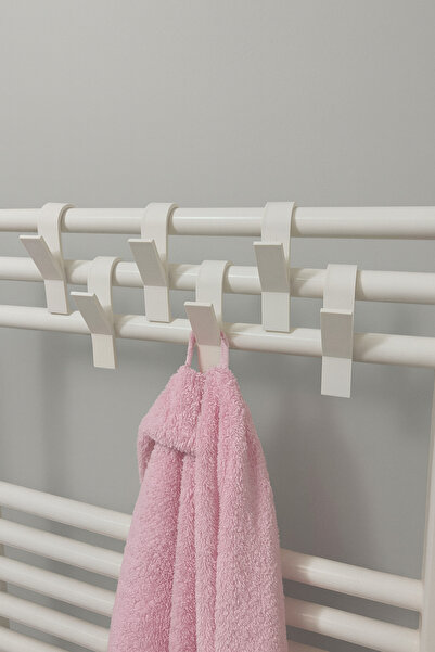 Nebron 6 Adet Havlupan askısı-Bornoz, havlu, kıyafet askısı-Havlupan duşa kab...