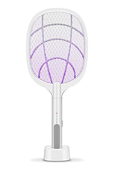 Generic مضرب كهربائي 2 في 1 قابل لإعادة الشحن عبر USB (أبيض)