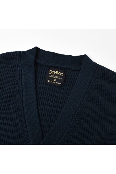 Giordano Men's Harry Potter V-Neck Button Cardigan with Textured Knit - Limited Edition Collection