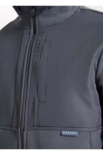 SKECHERS M Polar Jacket S2520130 Полярна куртка Чоловіча куртка СІРИЙ