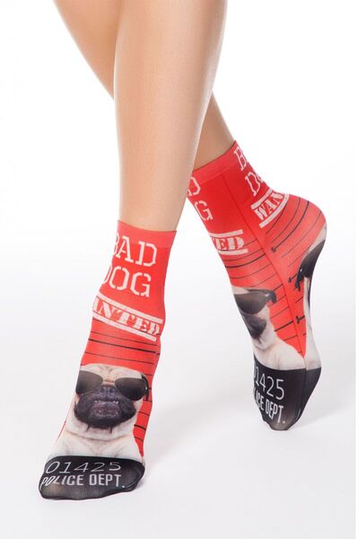Conte Elegant Șosete amuzante cu model Pug, Conte Fantasy 006 - Multicolor, 3...