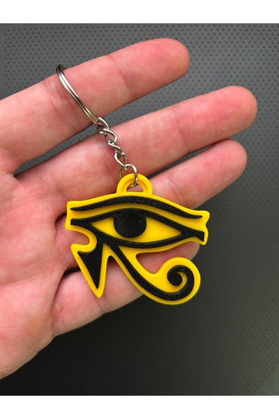 MeshCraft3D سلسلة مفاتيح عين حورس - تميمة حماية برمز مصري - إكسسوار أنيق بالل...