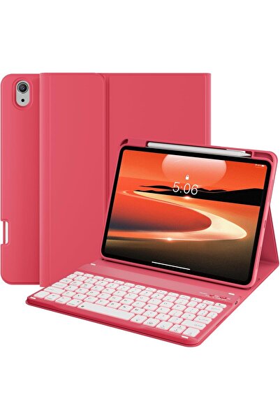 m.tk moveteck iPad 11Th Generation A16 2025 / 10Th Generation 10.9 Compatible Tablet Case with Keyboard Wireless Bluetooth Pen Compartment