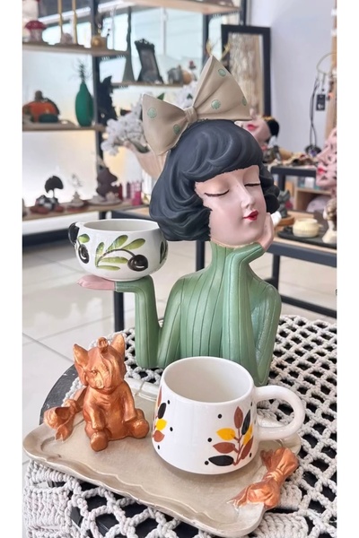 Geray Design SUNUMCU KIZ DEKORATİF OBJE VE BİBLO HEDİYELİK ÜRÜN EV DEKORASYON...