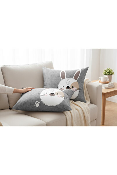 Comfort Craft Gray Pillowcase Bunny 2-Pack