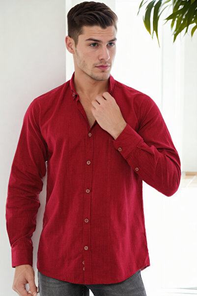 Dewberry G921 Men's Shirt-Bordo