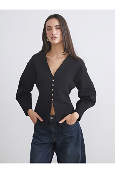 LC Waikiki Rmz Gi̇yi̇m Farkiyla V Dikim Women's Cardigan