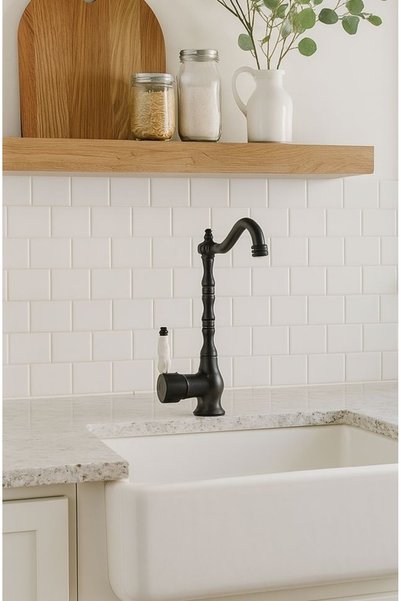 RENA DESIGN Rustic Matte Black Kitchen Sink Faucet Authentic Ottoman Brass Body Vintage Design Dish Sink