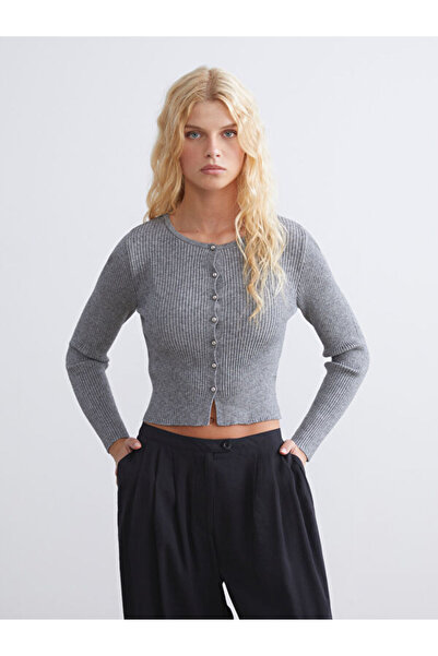 LC Waikiki Crew Neck Women's Knitwear Cardigan