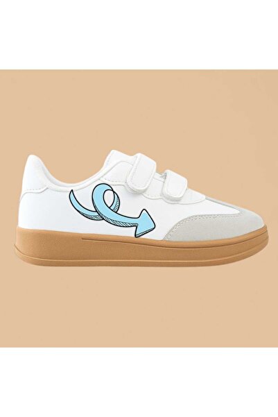 amazoondesing Printed Striped Girls' Sports Shoes Sneaker with Colorful Arrow Details