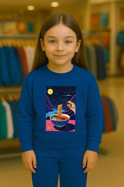 playwear Set pentru copii Hanorac cu imprimeu LANDSCAPE PASTA pentru fete și ...