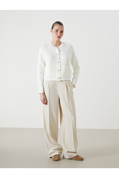 LC Waikiki Crew Neck Women's Knitwear Cardigan