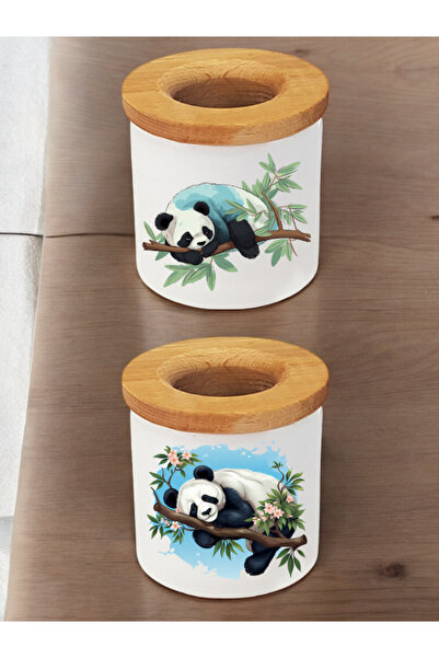 lili hediyelik حامل أقلام كبير لسطح المكتب من Cute Panda مكون من قطعتين، حامل أقلام مزخرف لسطح المكتب، منظم أقلام لسطح المكتب