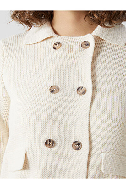 LC Waikiki Shirt Collar Women's Knitwear Cardigan