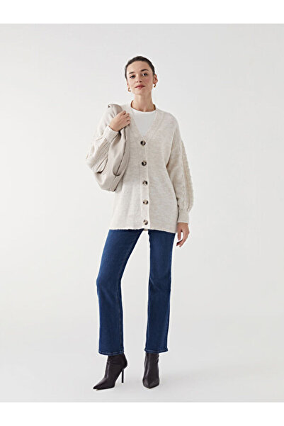 LC Waikiki V-Neck Women's Knitwear Cardigan