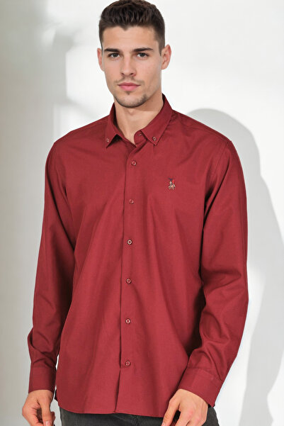 Dewberry G925 Men's Shirt-Bordo