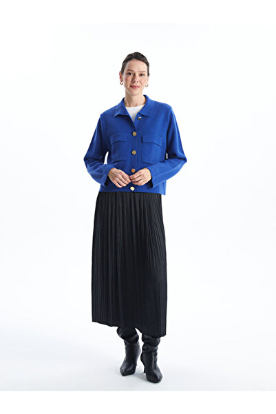 LC Waikiki Shirt Collar Women's Knitwear Cardigan