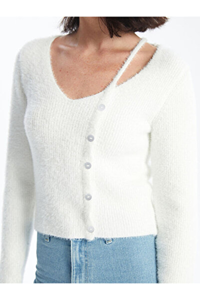 LC Waikiki V-Neck Women's Knitwear Cardigan