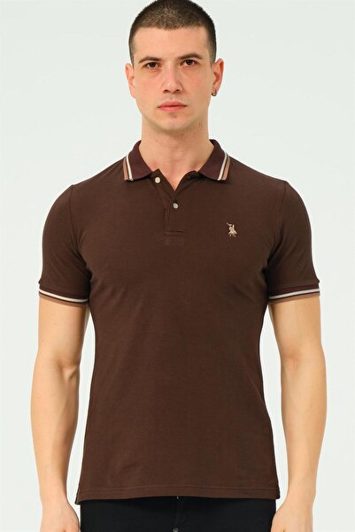 Dewberry T8594 Men's T-Shirt-Solid Brown