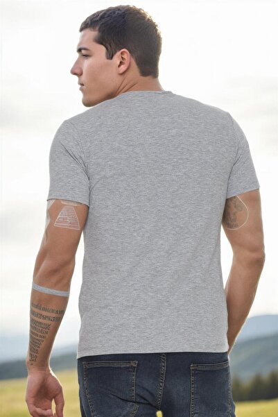 Dewberry T9569 Circular Neck Men's T-Shirt-Grey
