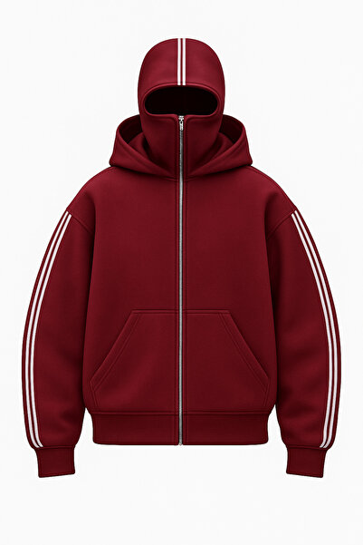 DEEFWEAR Λεπτομέρεια ριγέ Balaclava Full Zip