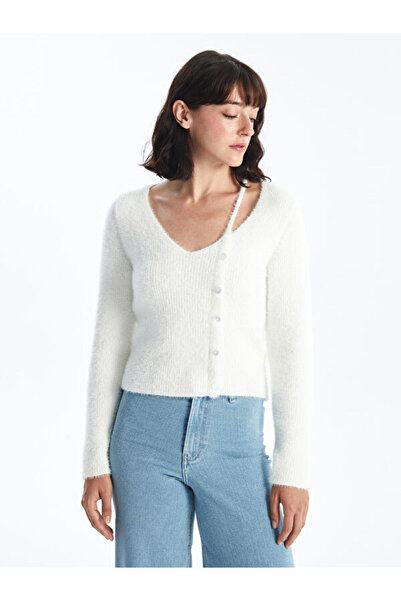 LC Waikiki V-Neck Women's Knitwear Cardigan