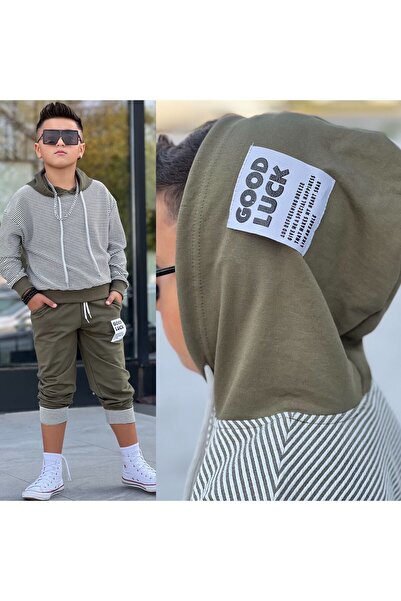 Yavrumsa Boys' Striped Hooded Set