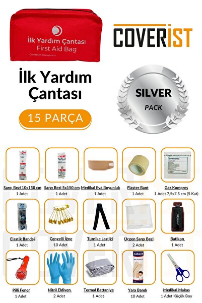 COVERİST İlk Yardım Seti - İlk Yardım Çantası Silver Pack