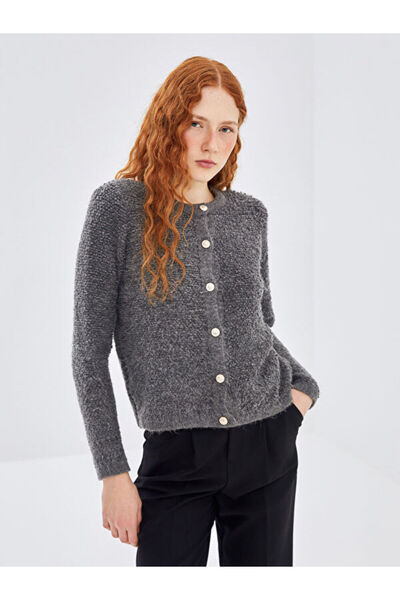 LC Waikiki Crew Neck Women's Knitwear Cardigan