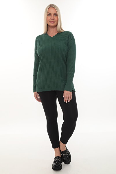 İKSUN Women's Long Sleeve Knitwear Sweater Blouse Combed Cotton Mother Stair Collar Winter Transitional Four Seasons