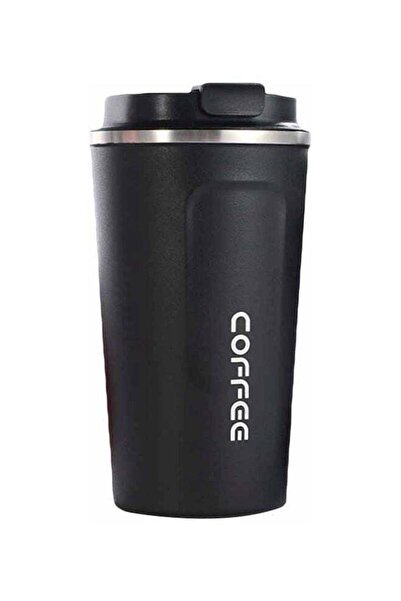 Generic 304 Stainless Steel Thermos Coffee Mug Black 380ml