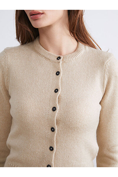 LC Waikiki Crew Neck Women's Knitwear Cardigan