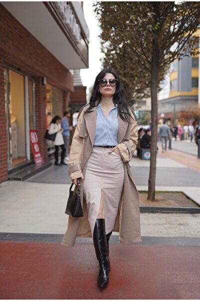 MODA Ekoseli Reglan Trençkot