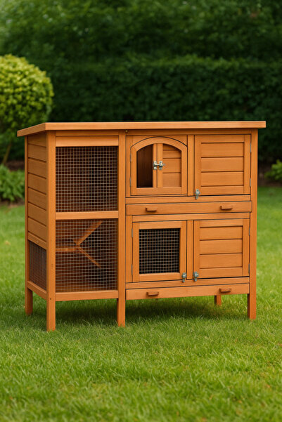 CASA PUFOSULUI Rabbit Hutch "Nino" – 122 × 48 × 103.5 cm