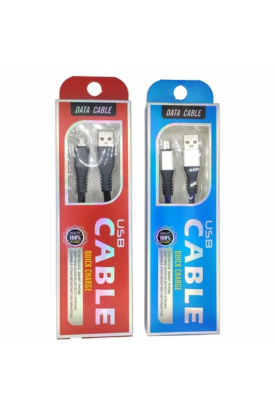 TEKNOTOK 30 Cm Micro Kısa PowerBank Kablosu Metal Başlık Hızlı Usb