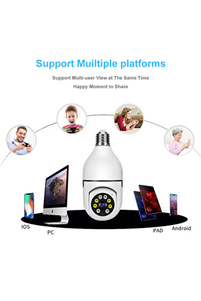 SprintMag Smart Bulb Surveillance Camera, WIFI Bulb 2.4 GHz 1080 Full HD Android/IOS Application, Baby Monitor