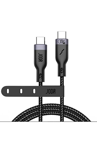 Joda Fabric Charging Cable Type-C to Type-C 60W 1 Meter Black - JD-CB001