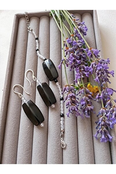 OEM Onyx bracelet and earrings set 3 cm x 1.5 cm x 0.5 cm