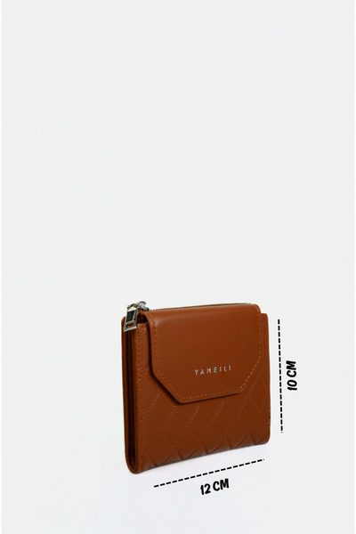 Mazel Design 657 Genuine Leather Signature Quilted Mini Wallet - Modern, Luxurious Textured Design