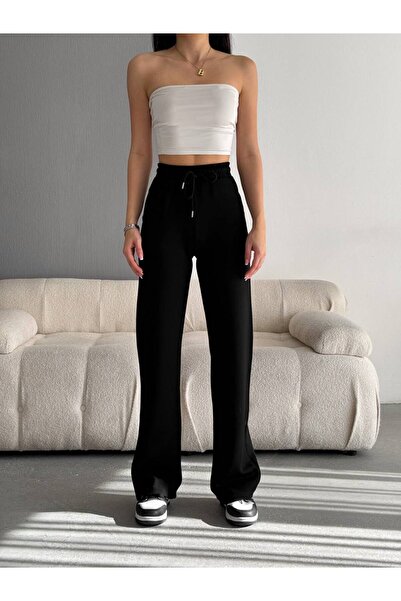 MİSPİER Γυναικείο Modal Παντελόνι Palazzo με φαρδύ πόδι