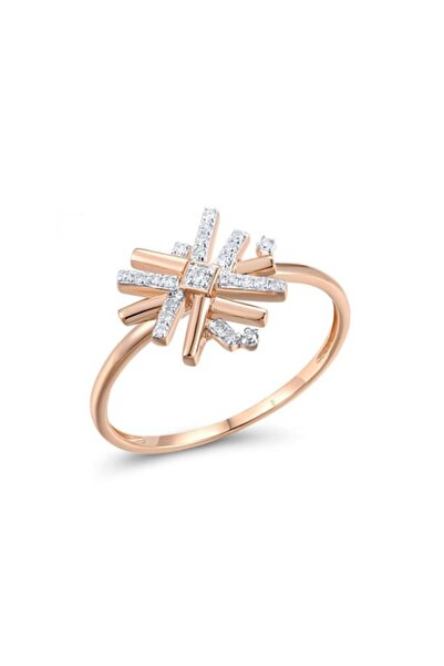 Bijuteria SORELLY 14k Rose Gold Ring with 0.086ct Diamonds Size 14