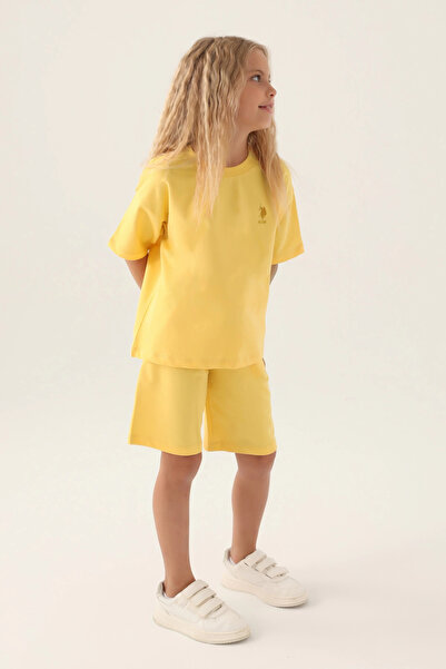 U.S. Polo Assn. Girl's bermuda set - yellow