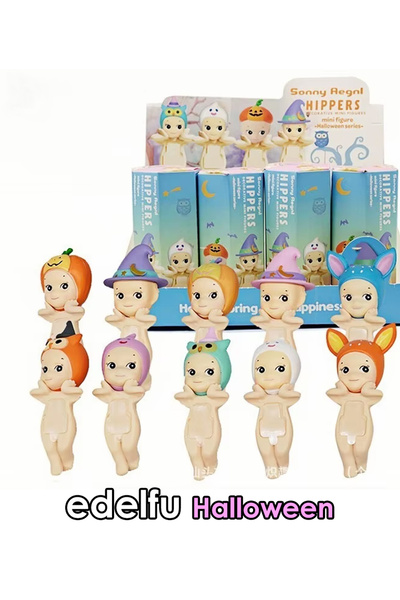 EDELFU Sonny Angel Halloween Series Mini Figure Series Adhesive 1 Piece Toy Figure, Phone Decoration