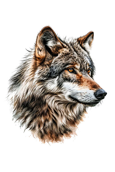 Hobi Butik Bozkurt Sticker Motor, Kask, Laptop, Araba Sticker 13x12 cm