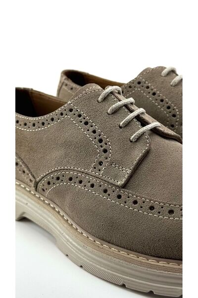 ALZA SHOES Genuine Suede Leather Men's Shoes - Oxford - Stylish and Comfortable - Suitable for Everyday Use