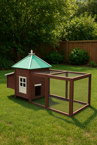 CASA PUFOSULUI Bird coop with one nesting box, brown, 190x72x102 cm, pine wood