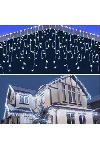 RABY Icicle-shaped Christmas lights, 8 m, 200 LEDs, 8 lighting modes