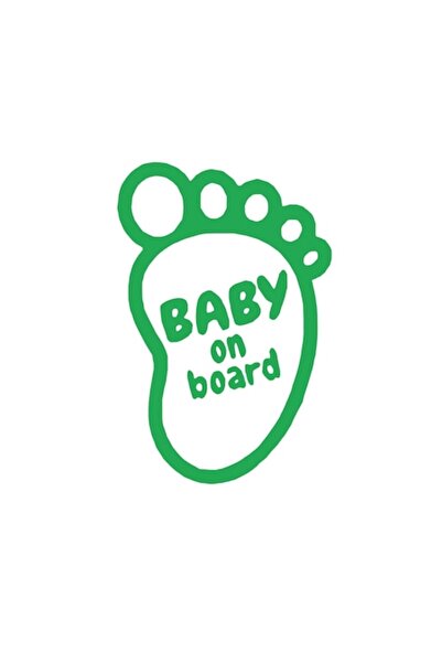 Oracal Sticker Baby on board, 20cm, green