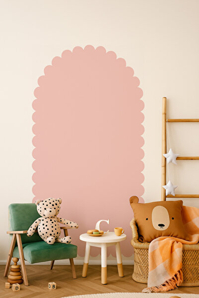 WALLHUMAN Dalgalı Scallop Başlık Duvar Stickerı | Çocuk Odası & Bebek Odası D...