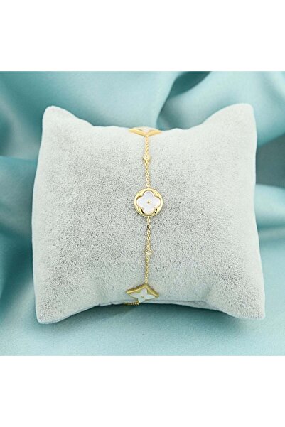 Bijuteria SORELLY Brățară din argint placată cu aur, cu flori și elemente geometrice